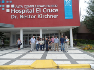 El Equipo de Proyectos Visitando el Htal. de Alta Complejidad El Cruce